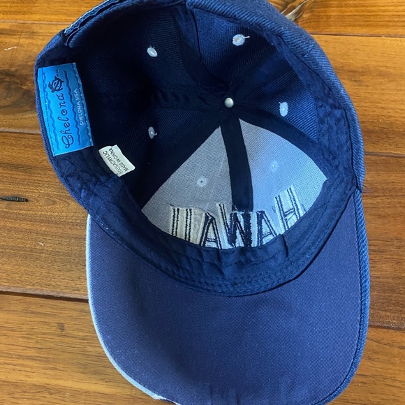 Chelona Hawaii Blue White Souvenir Baseball Cap (OS for Youth) - Picture 3 of 3